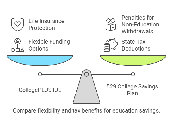 CollegePLUS IUL vs. 529 Plan: A Comparative Infographic Guide